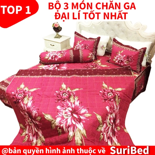 Chăn ga💖freeship💖bộ chăn ga 3 món họa tiết tím chần cực đẹp chanhanga7uj1 set bao gồm 1 chăn 1 ga 2 gối 1 gối ôm