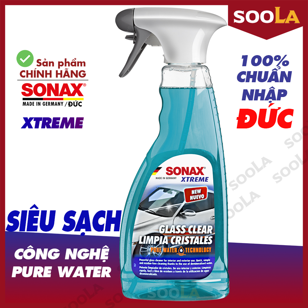 Nước lau kính nano siêu sạch Sonax Xtreme Glass Clear 500ml 238241