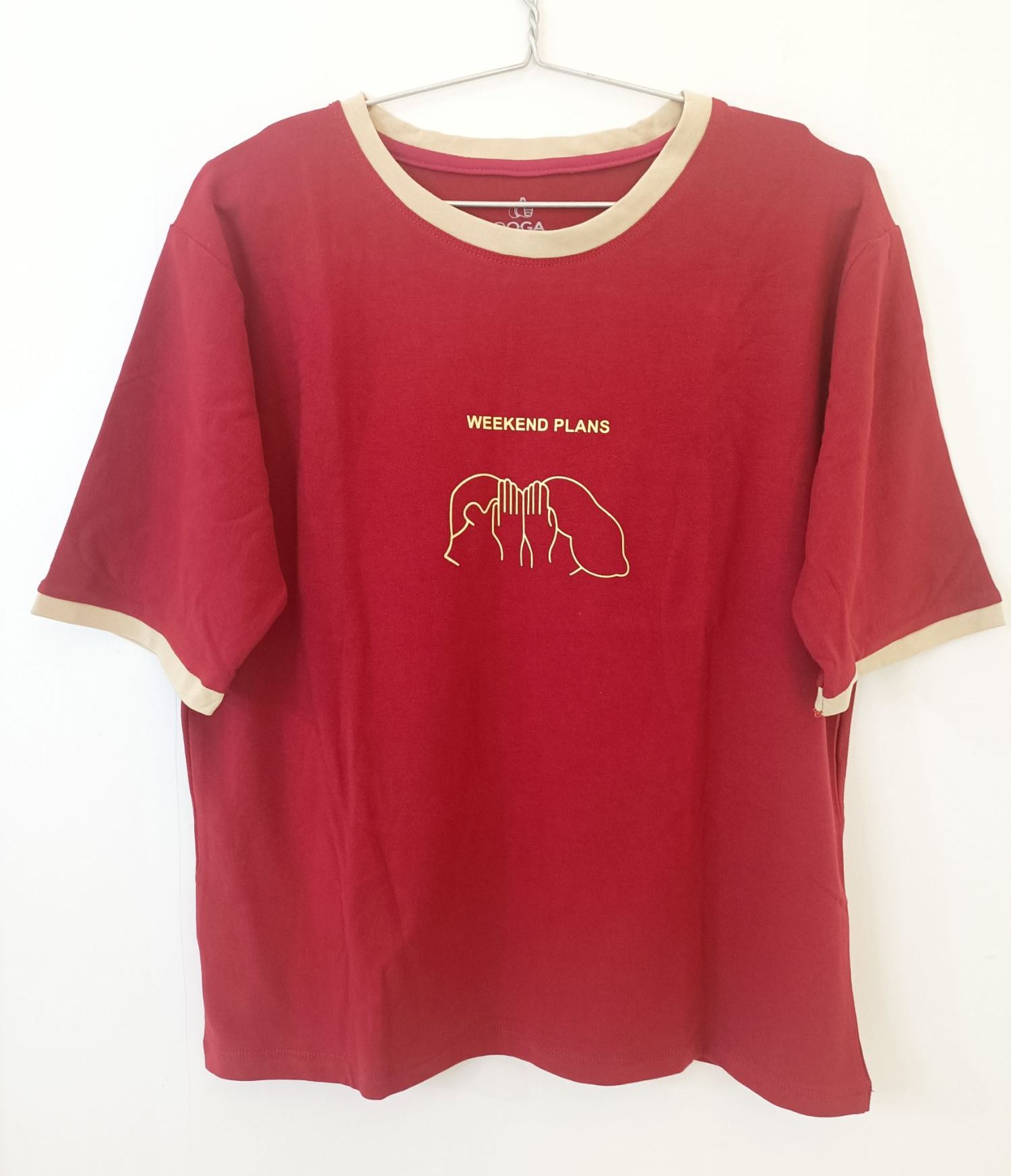 Áo thun nữ cotton màu đỏ ms.simple