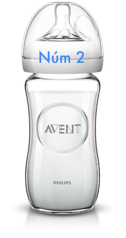 Bình sữa Philips AVENT thuỷ tinh 120-240ml được chọn núm
