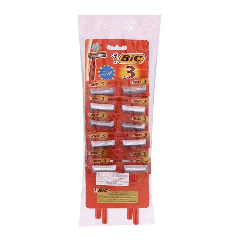 Bịch 12 dao cạo râu bic 3 lưỡi