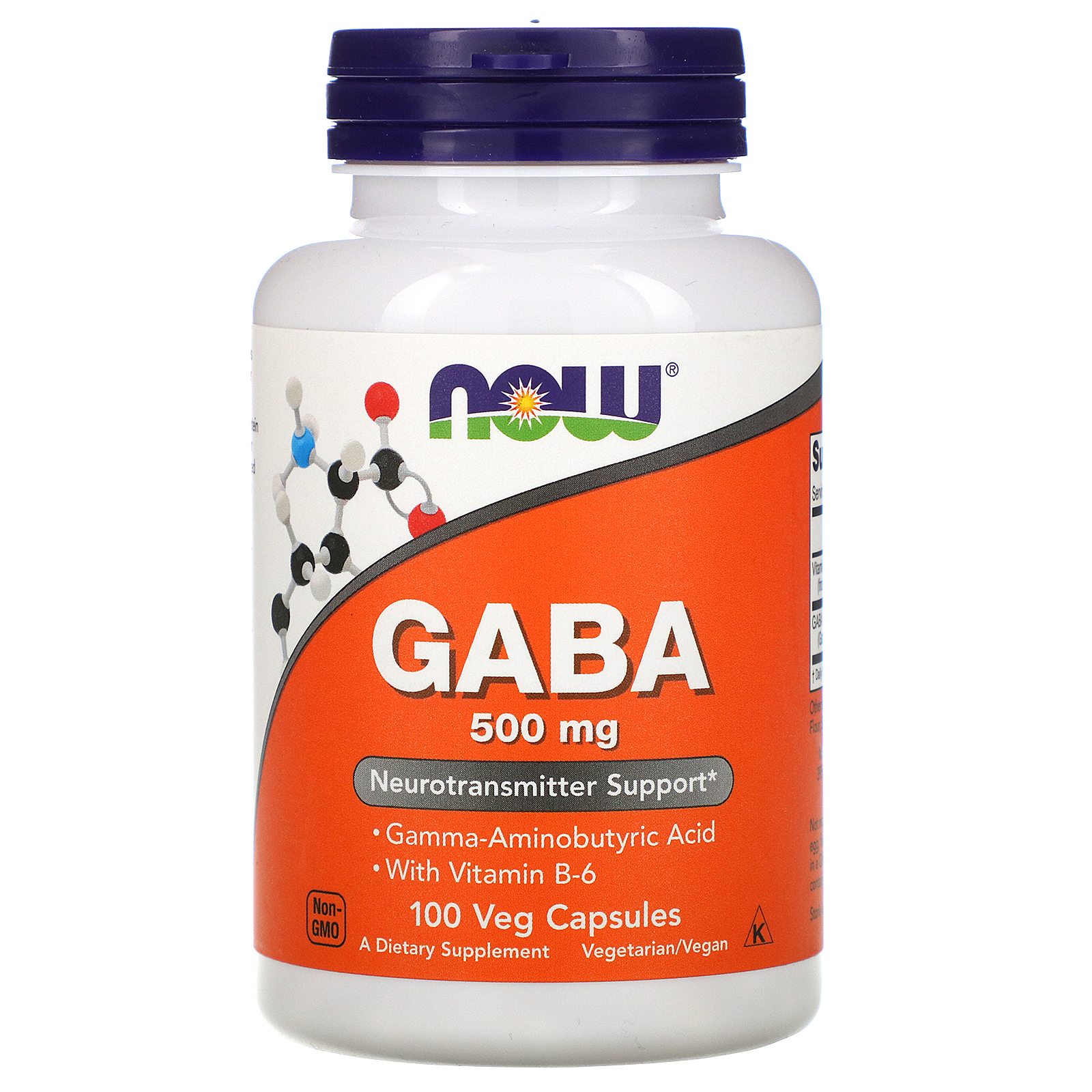 NOW Foods, GABA with Vitamin B-6, 500 mg, 100 Veg Capsules - iHerb Việt Nam