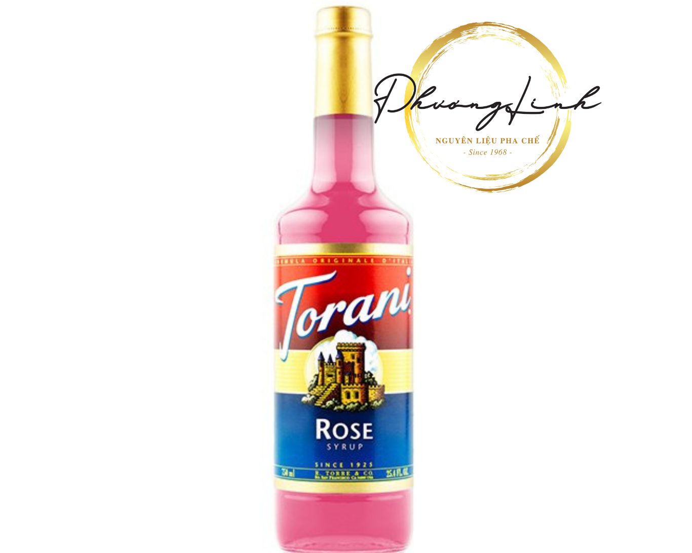 Siro/syrup vị hoa hồng hiệu torani xuất xứ usa thể tích chai 750ml sản phẩm đúng như mô tả 100%