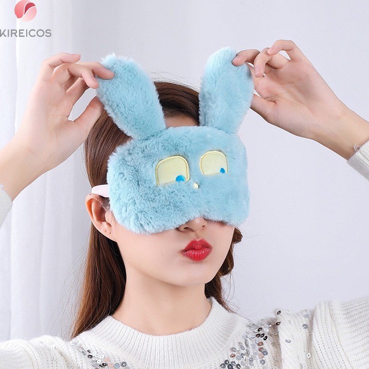 [HCM]Bịt Mắt Ngủ Miếng Che Mắt Ngủ Có Túi Gel  Cao Cấp Lông Nhân Tạo Dễ Thương - kireicos