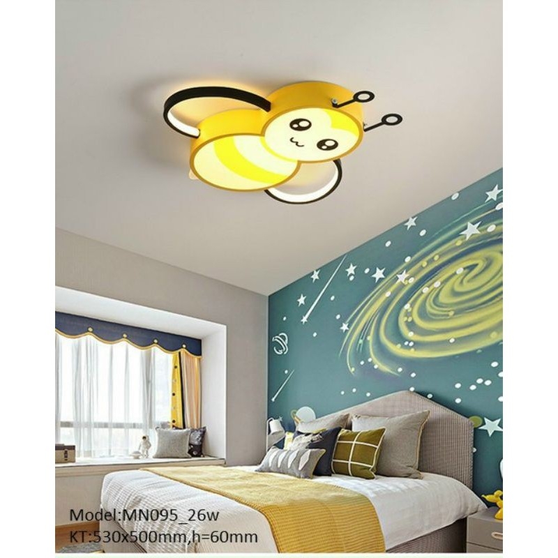 (Hàng chuẩn số 1) Đèn ốp trần trang trí phòng ngủ trẻ em hình ong vàng, đèn decor MN095- Bảo hành 2 năm