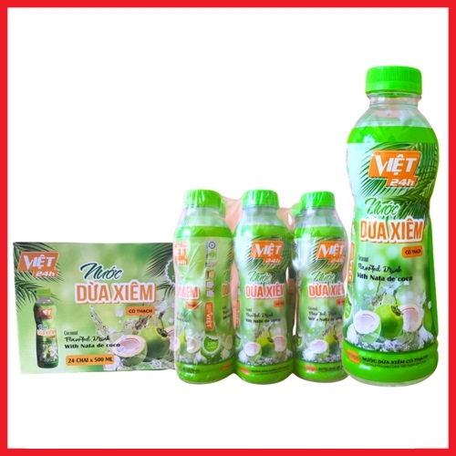 Nước uống đóng chai có thạch Viet24h 4 vị.