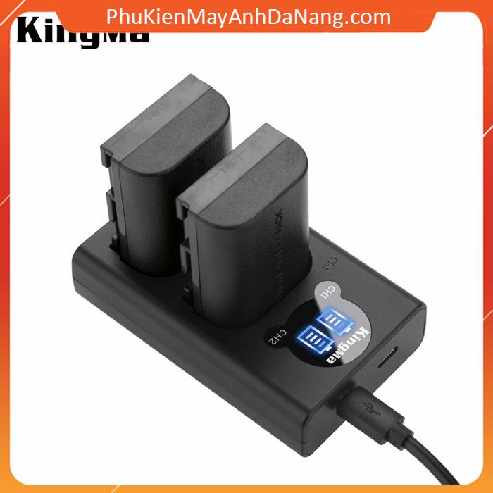 Sạc đôi lp-e6 loại mới có lcd cho canon 80d, 70d, 60d, 6d, 7d, 5dii, 5diii… hãng kingma