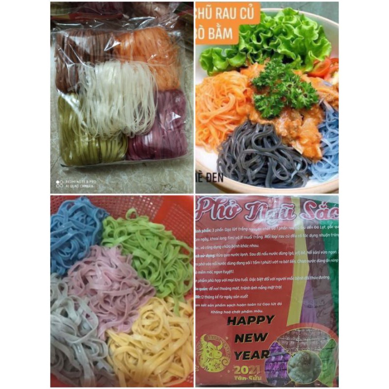 Phở Gạo Lứt Ngũ Sắc Rau Củ Ăn Liền Thực Dưỡng Eat Lean Ăn Kiêng Giảm Cân Siêu Ngon Gói 500G.