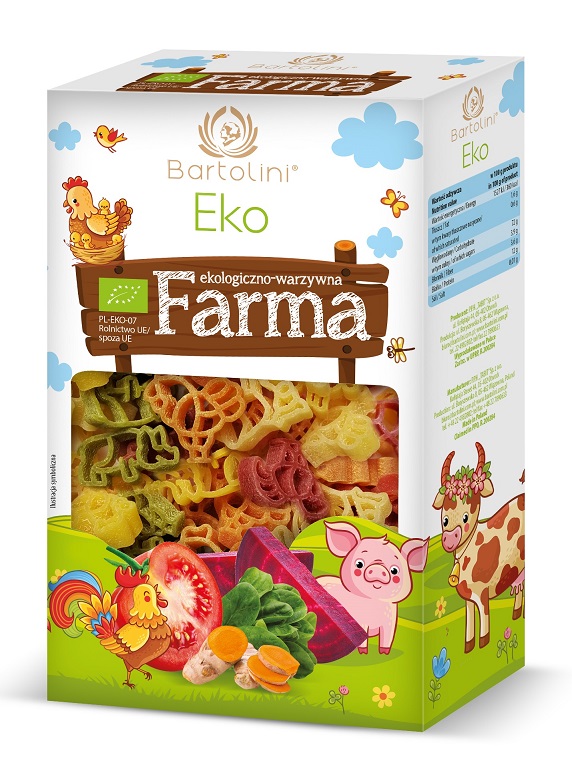 Mì nui rau củ hữu cơ cho bé hình động vật Bartolini 250g