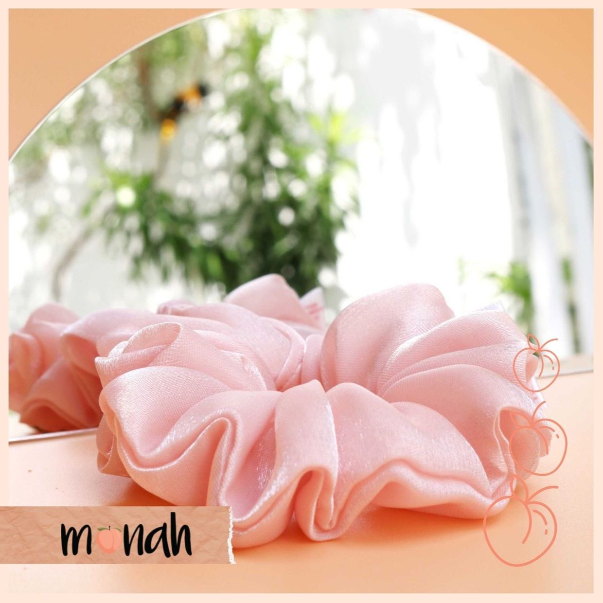 Dây cột tóc buộc tóc scrunchie chất lụa óng ánh sang trọng phong cách Pháp
