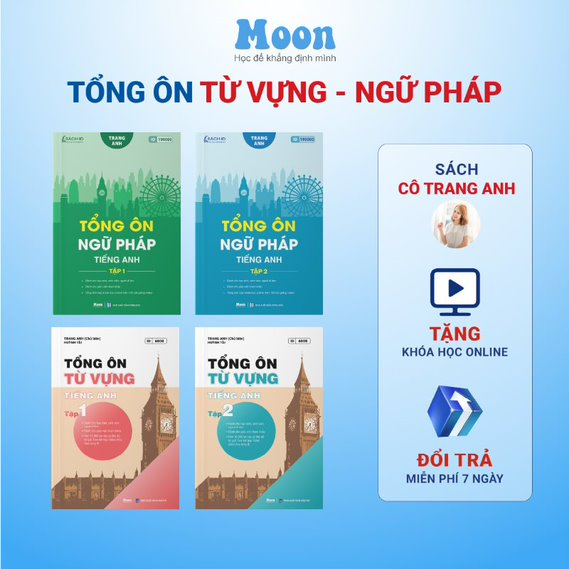 Bản đặc biệt Tổng ôn 30 chuyên đề ngữ pháp tiếng anh cô Trang anh Sách ID MoonBook