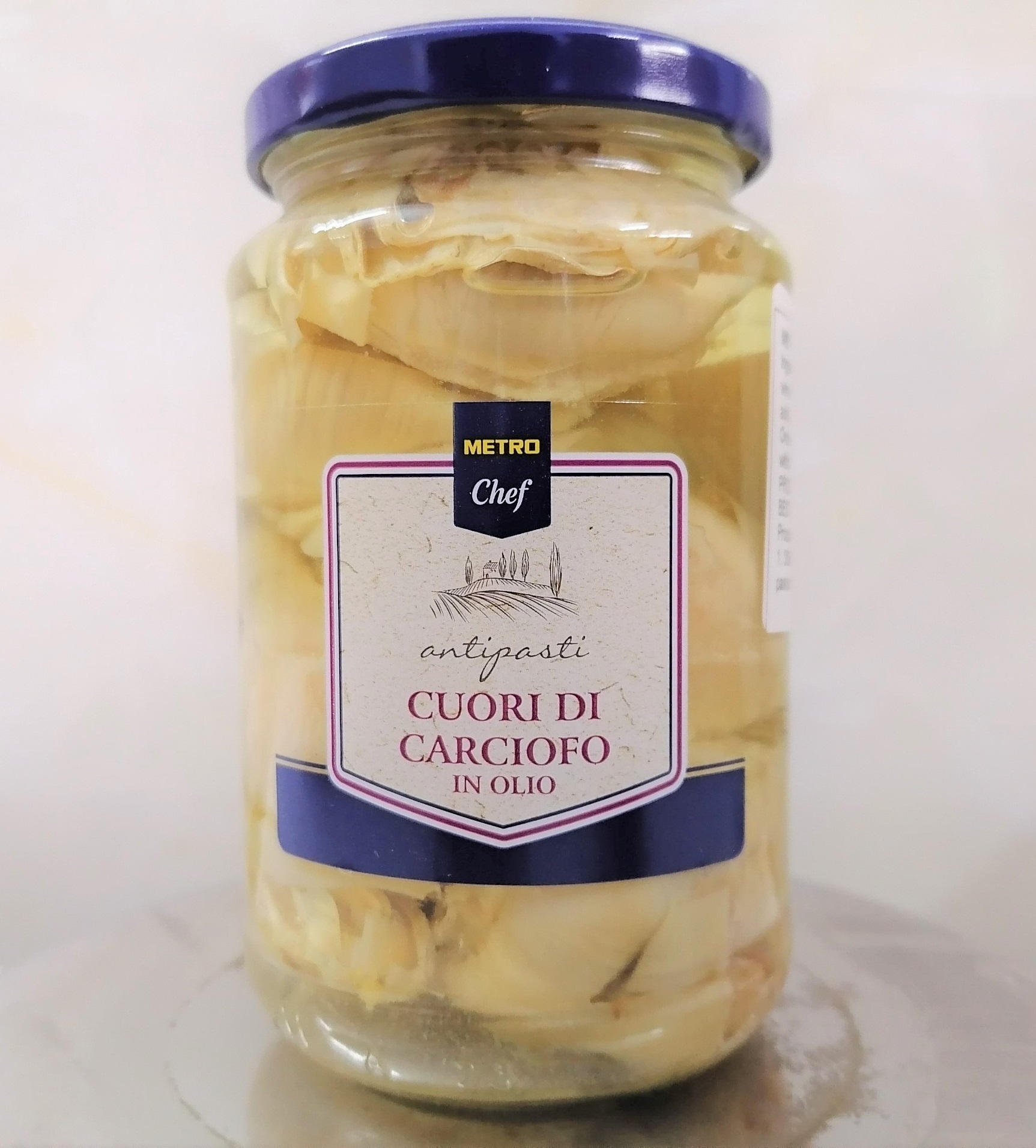 [Lọ TT 340g] BÔNG A-TI-SÔ NGÂM DẦU HƯỚNG DƯƠNG [Italia] METRO CHEF Artichoke in Sunflower Oil (cff-hk)