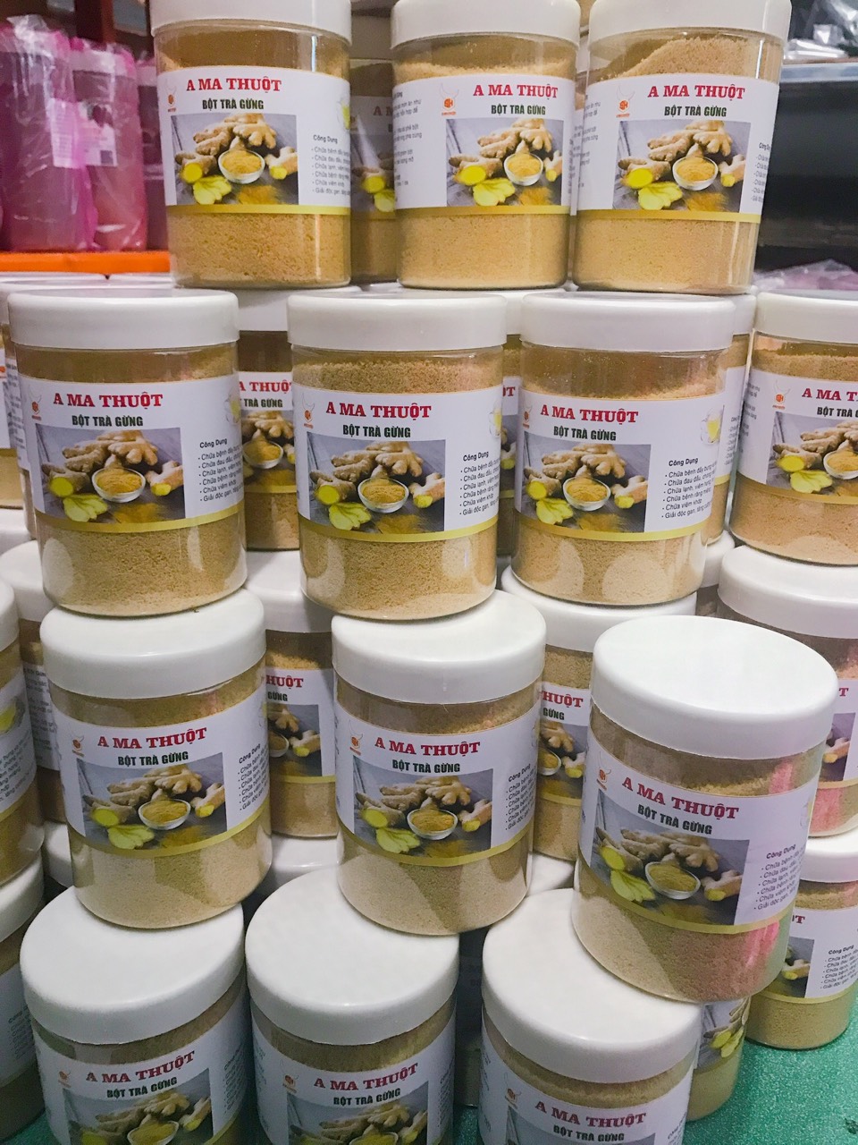 Bột Trà Gừng Không Đường 100% Bột Gừng Nguyên Chất, Hoàn Toàn Không Có Đường, Phù Hợp Với Những Người Bị Tiểu Đường, Giúp Làm Ấm Cơ Thể, Thơm Dịu Mùi Gừng