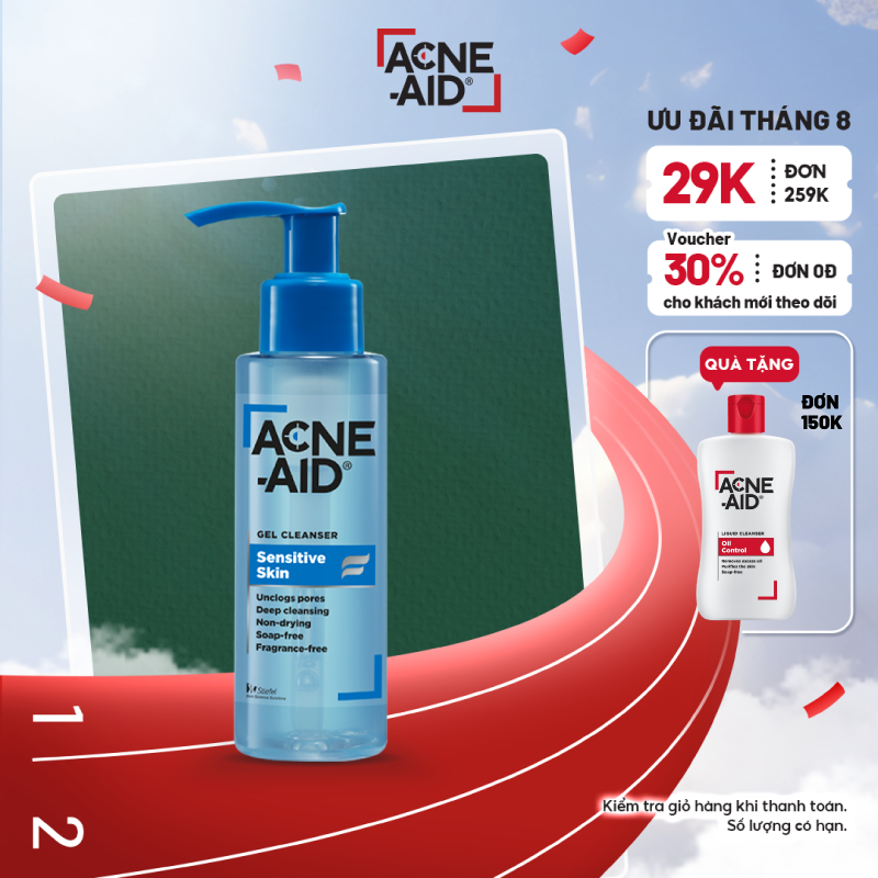 Gel rửa mặt Acne Aid Gel Cleanser Sensitive Skin 100ml