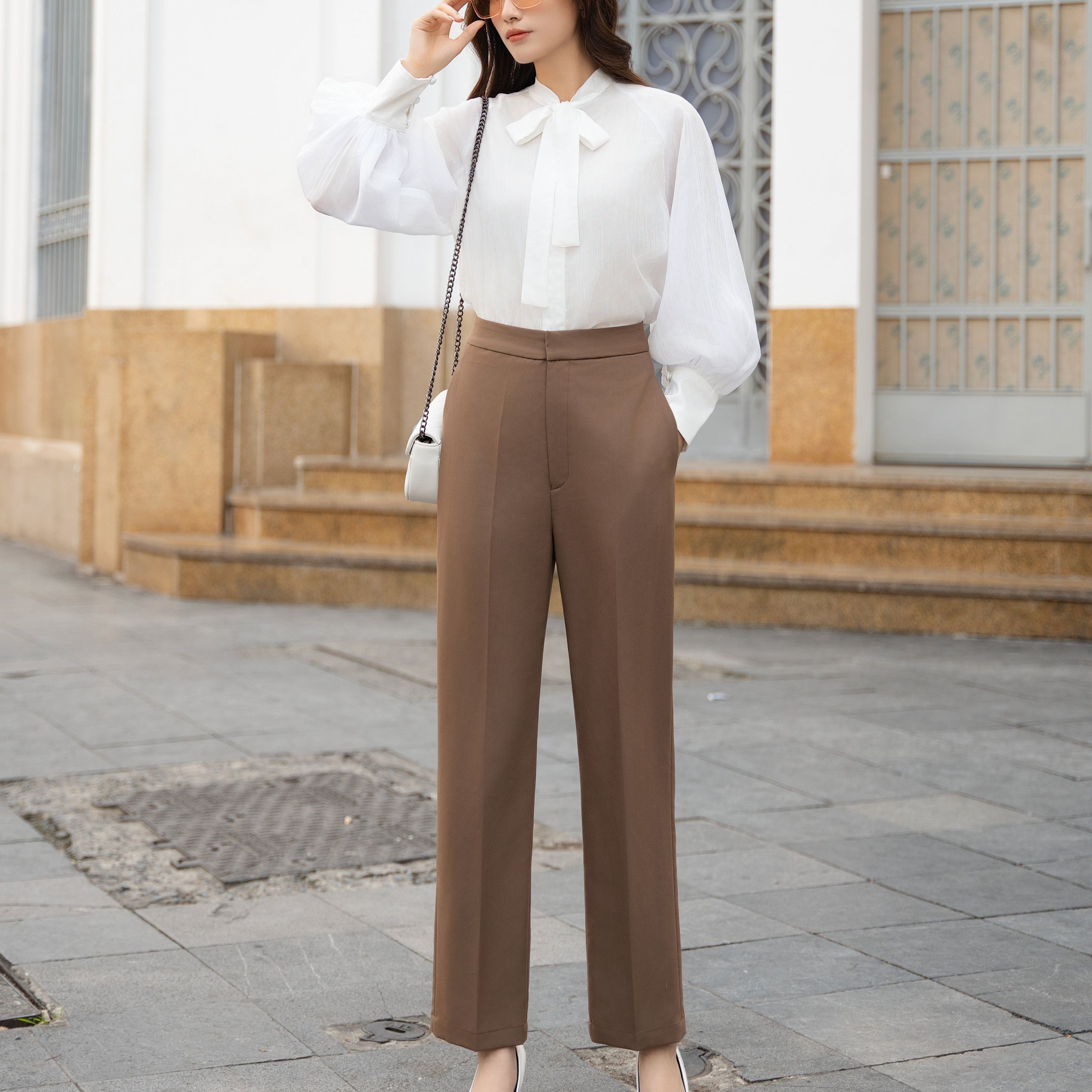 Olv - quần mabel khaki pants