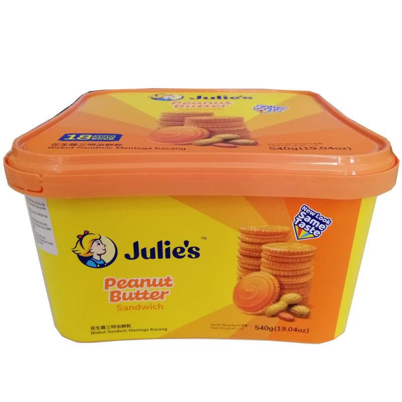 Bánh quy julie's bơ đậu phộng peanut butter sandwich 540g