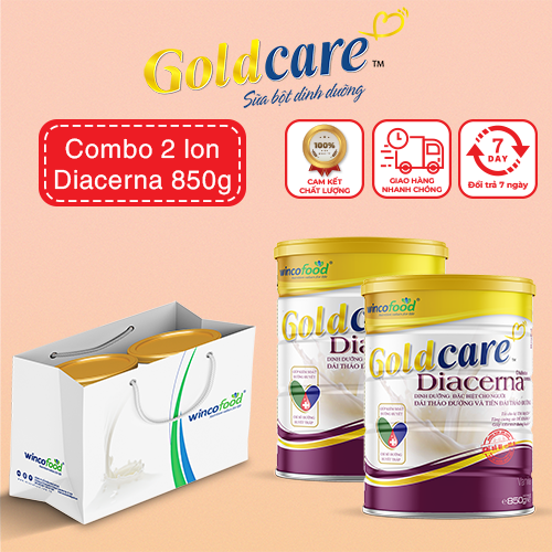 (TÚI 2 LON) Sữa bột Wincofood Goldcare Diacerna 850g/lon