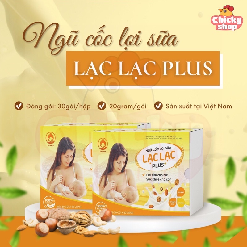 Combo 2 hộp Ngũ cốc lợi sữa lạc lạc - ngũ cốc lạc lạc hộp 30 gói Chính hãng, date mới