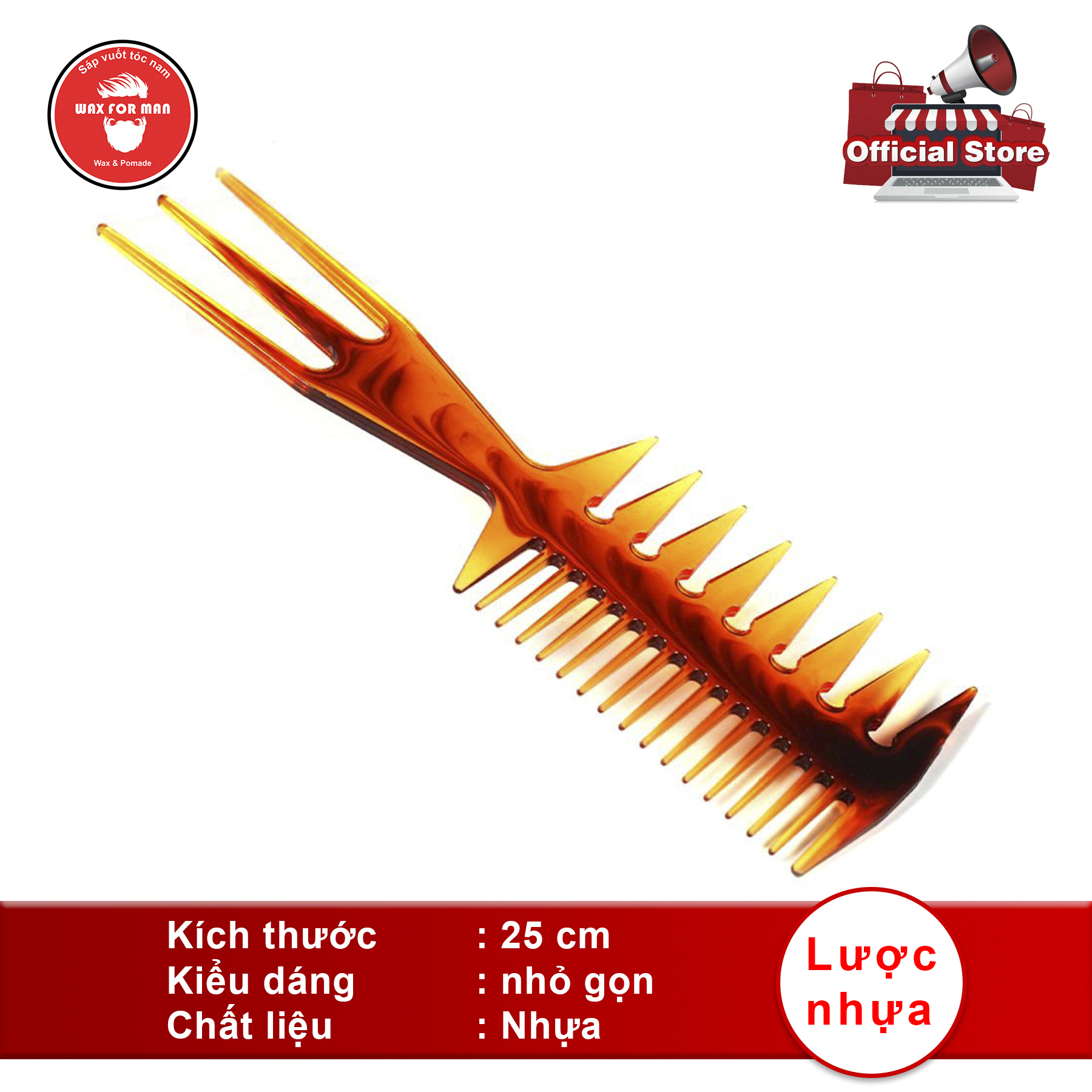 Lược Trifecta BlueZoo màu hổ phách