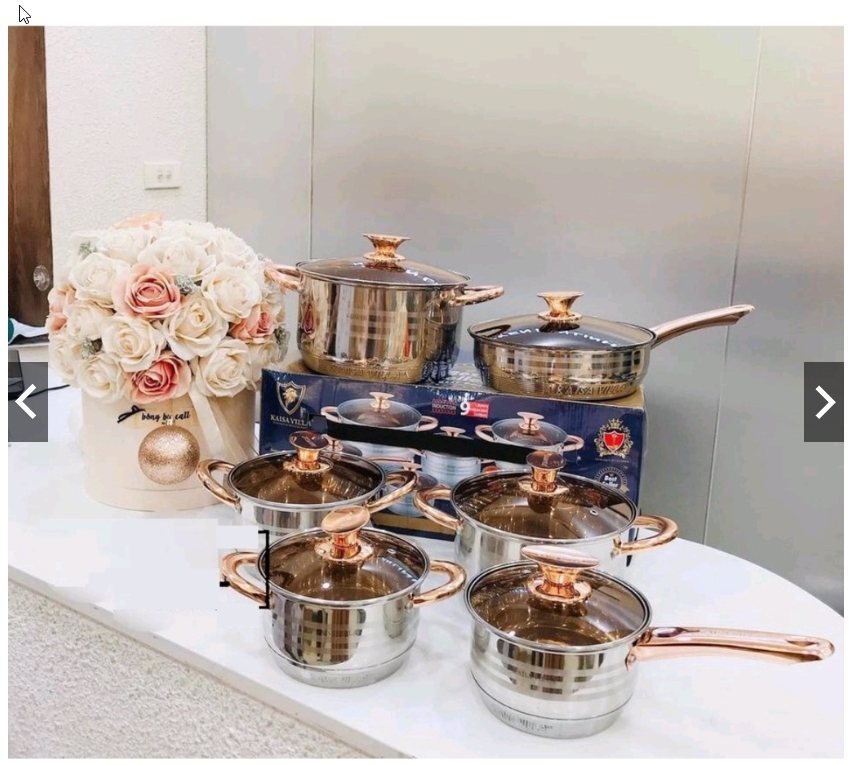 Bộ nồi đức kaisa villa kv-6618 đáy từ 9 lớp 6 món 12 chi tiết