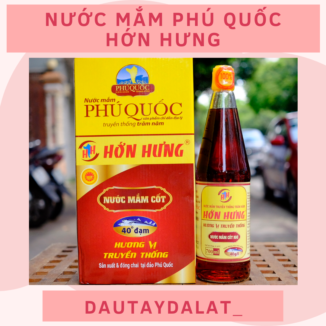 Nước mắm phú quốc hớn hưng 40 độ đạm 700ml gia vị nước chấm nước sốt
