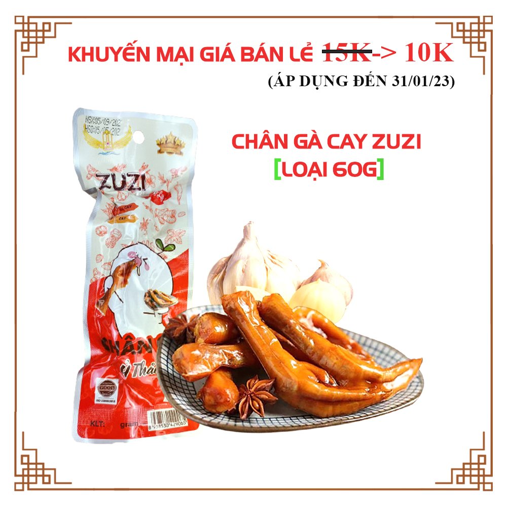 [Có Sỉ]Chân gà ZUZI ướp xì dầu siêu cay thơm ngon đậm vị mới lạ, CG6, BUBU FOOD