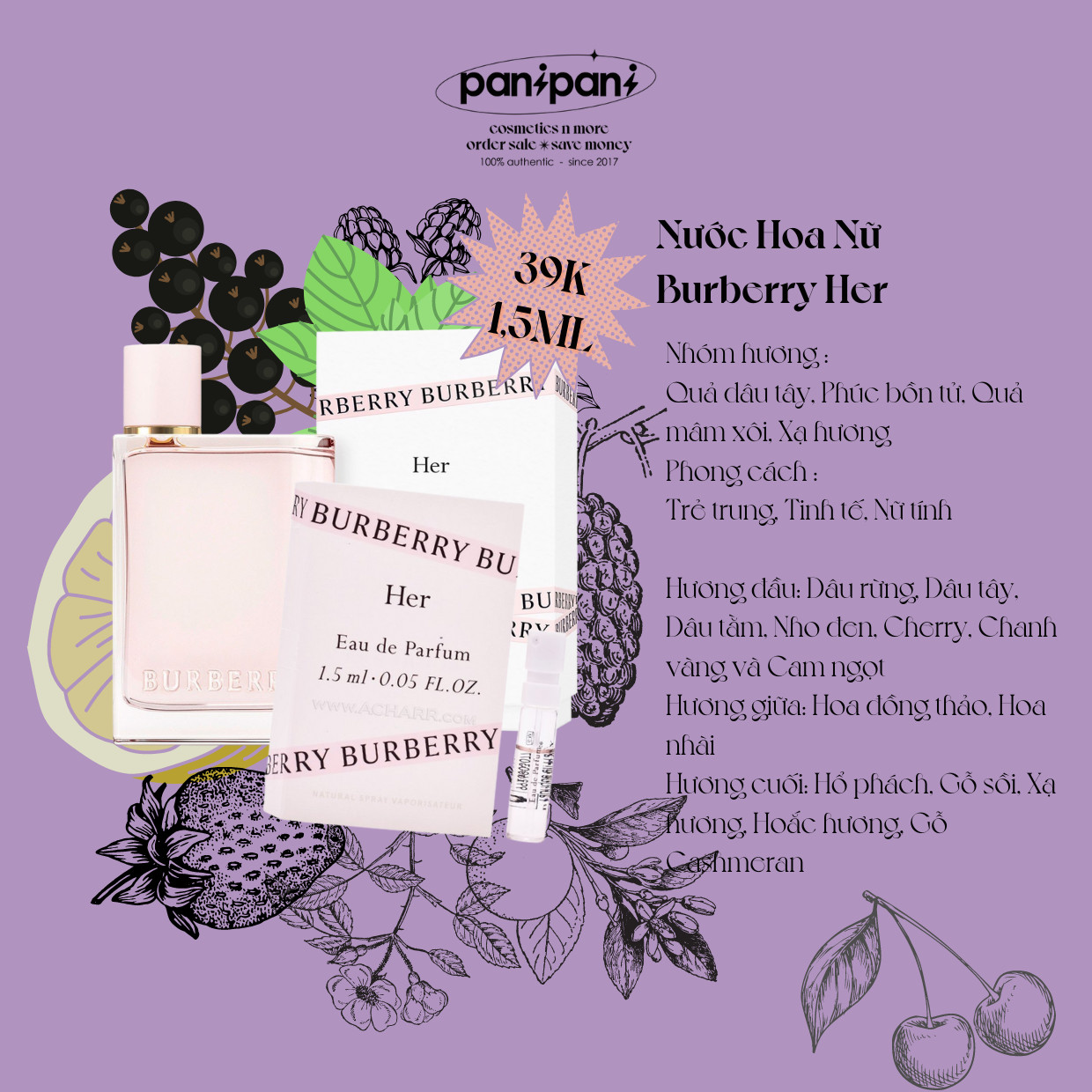Vial Sample Nước Hoa Burberry