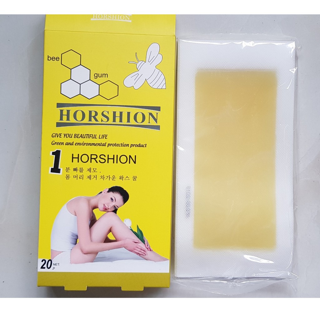 Hộp 20 miếng giấy was lông horshion