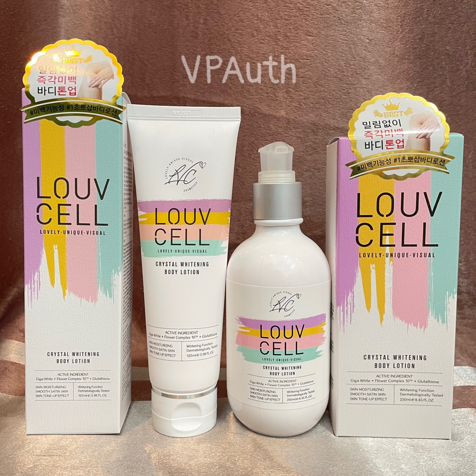 Dưỡng thể trắng da louv cell crystal whitening body lotion