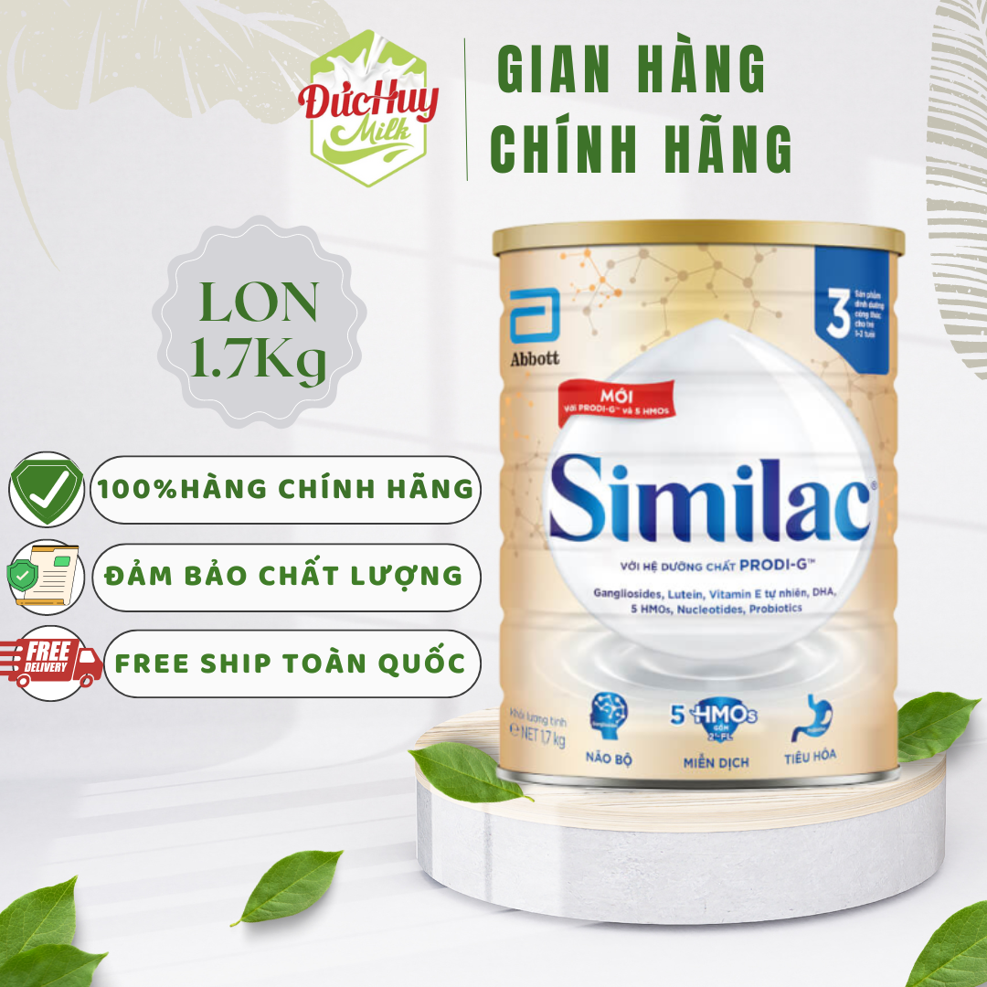 Sữa bột similac 3 1.7kg/lon dinh dưỡng 5g