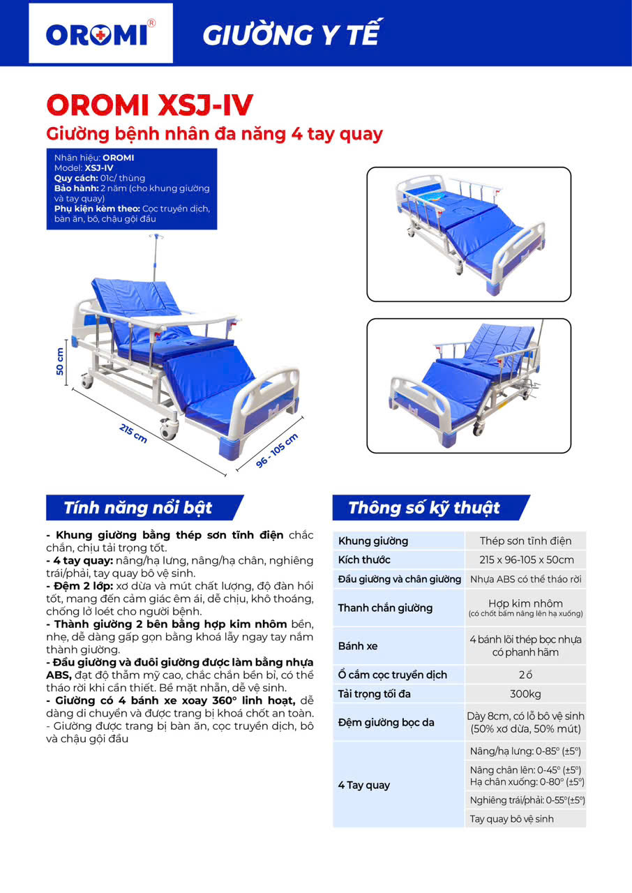 Giường y tế đa năng cao cấp nhập khẩu