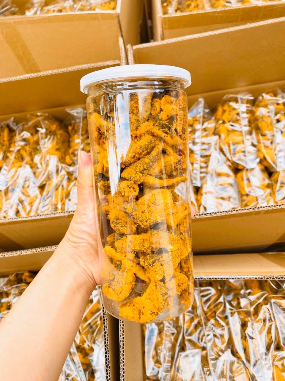 [HCM]Da cá hồi sốt trứng muối phô mai hủ 250gr Da cá hồi tẩm gia vị giòn giòn cực ngon