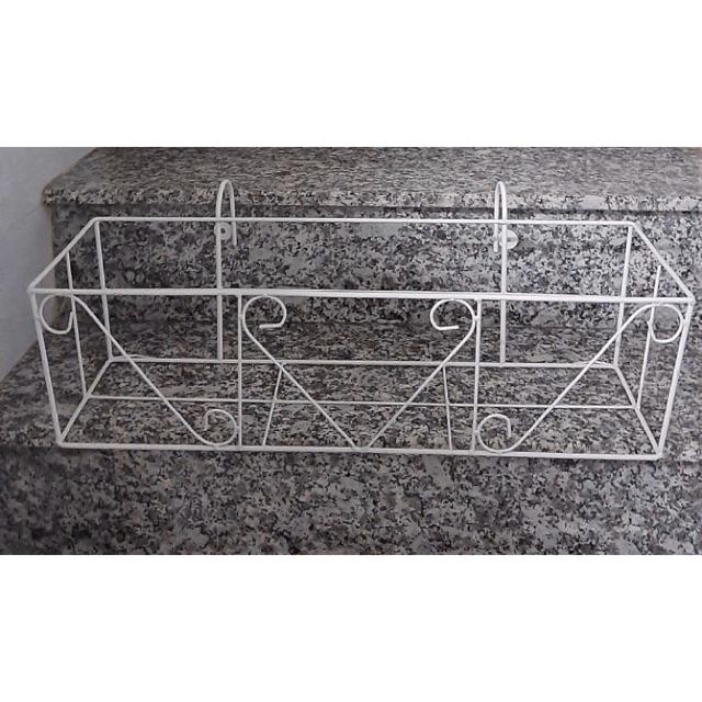 Giá Treo Hoa Ban Công - Giỏ Treo Chậu Hoa Khung Sắt Sơn Bền Đẹp DÀI 67CM