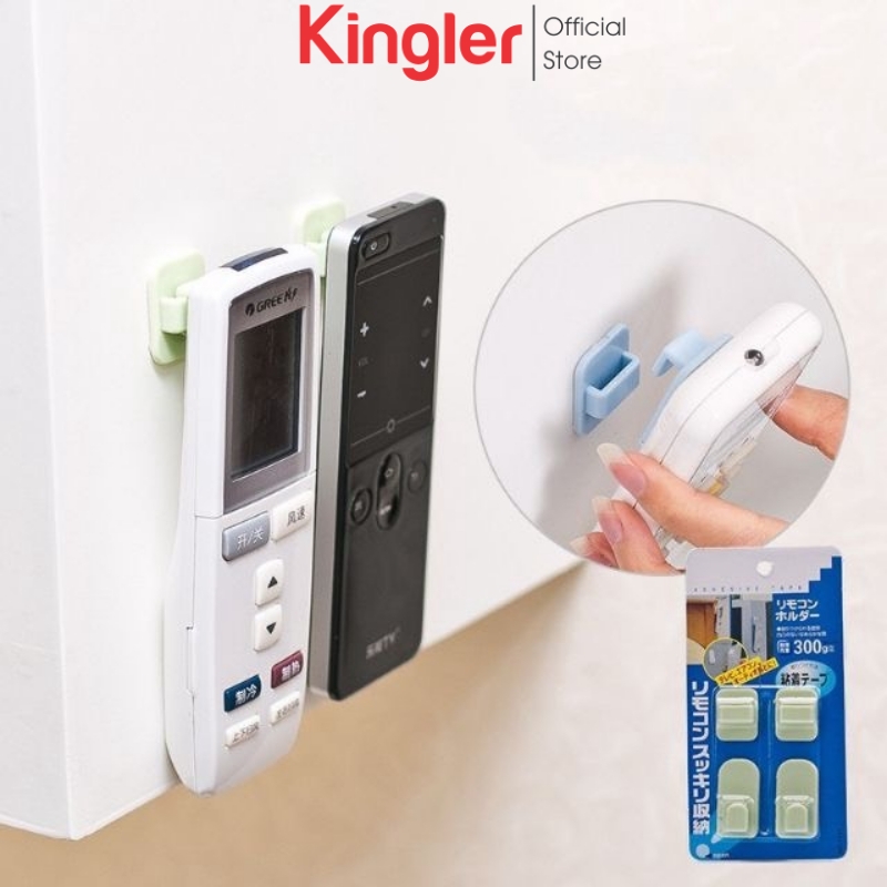 Móc Treo Điều Khiển, VỈ Móc Gài Dán Tường Điều Hòa, Quạt, Tivi - Móc Gài Đa Năng, Dán Tường Tiện Dụng, Gọn Gàng Cho Gia Đình. Kingler 4080
