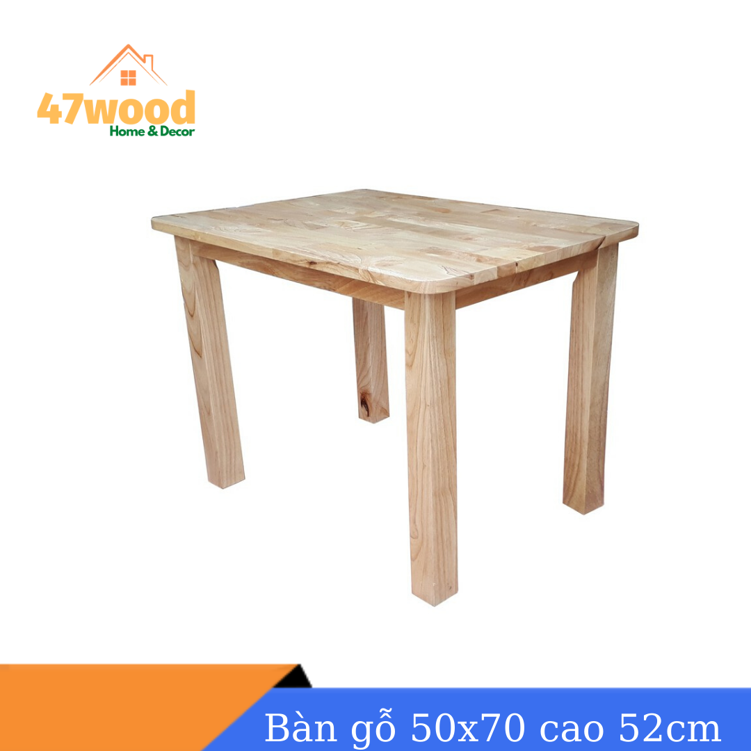 Bàn gỗ đa năng 50x70 cao 52cm