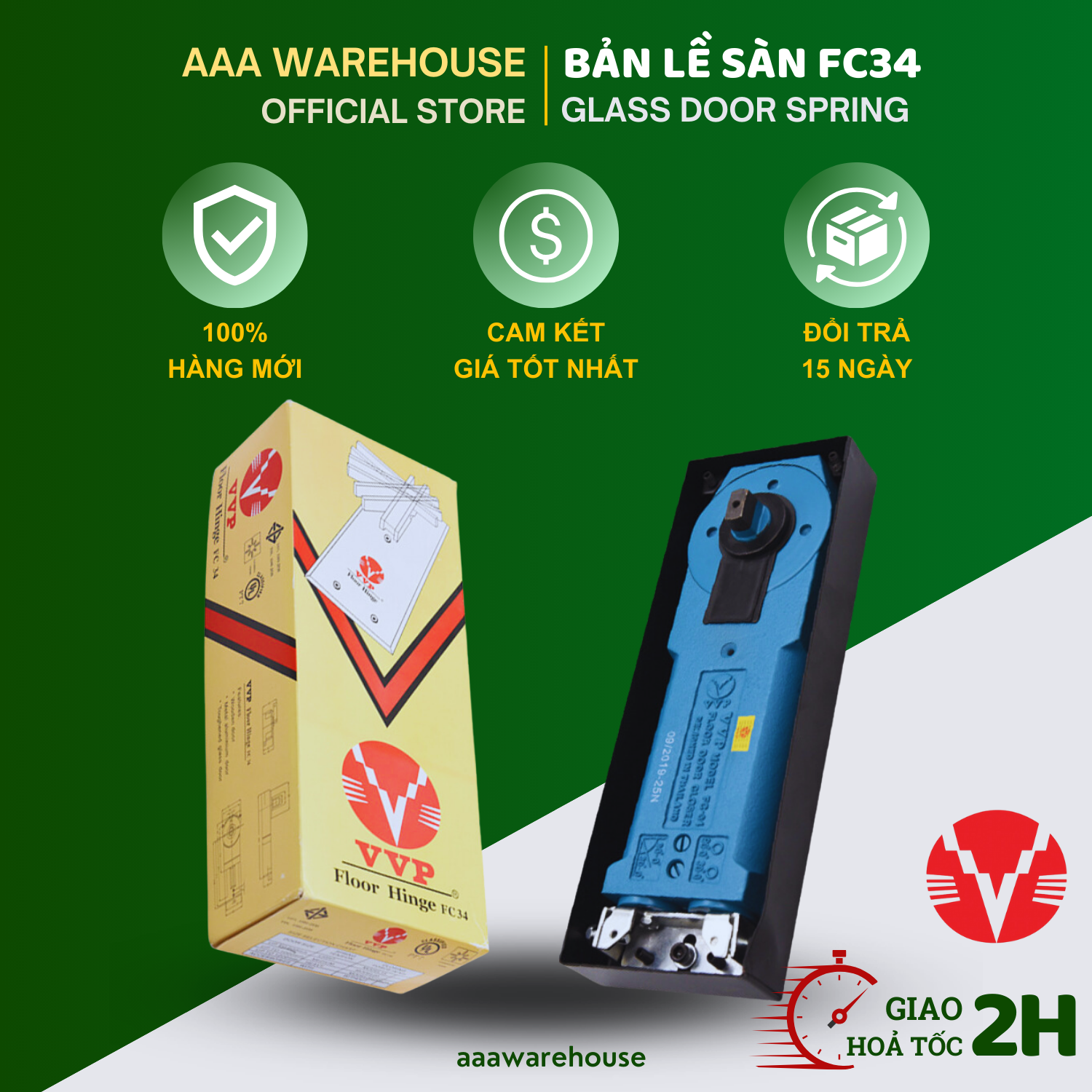 Bản lề sàn thuỷ lực fc-34 vvp 105kg 150kg