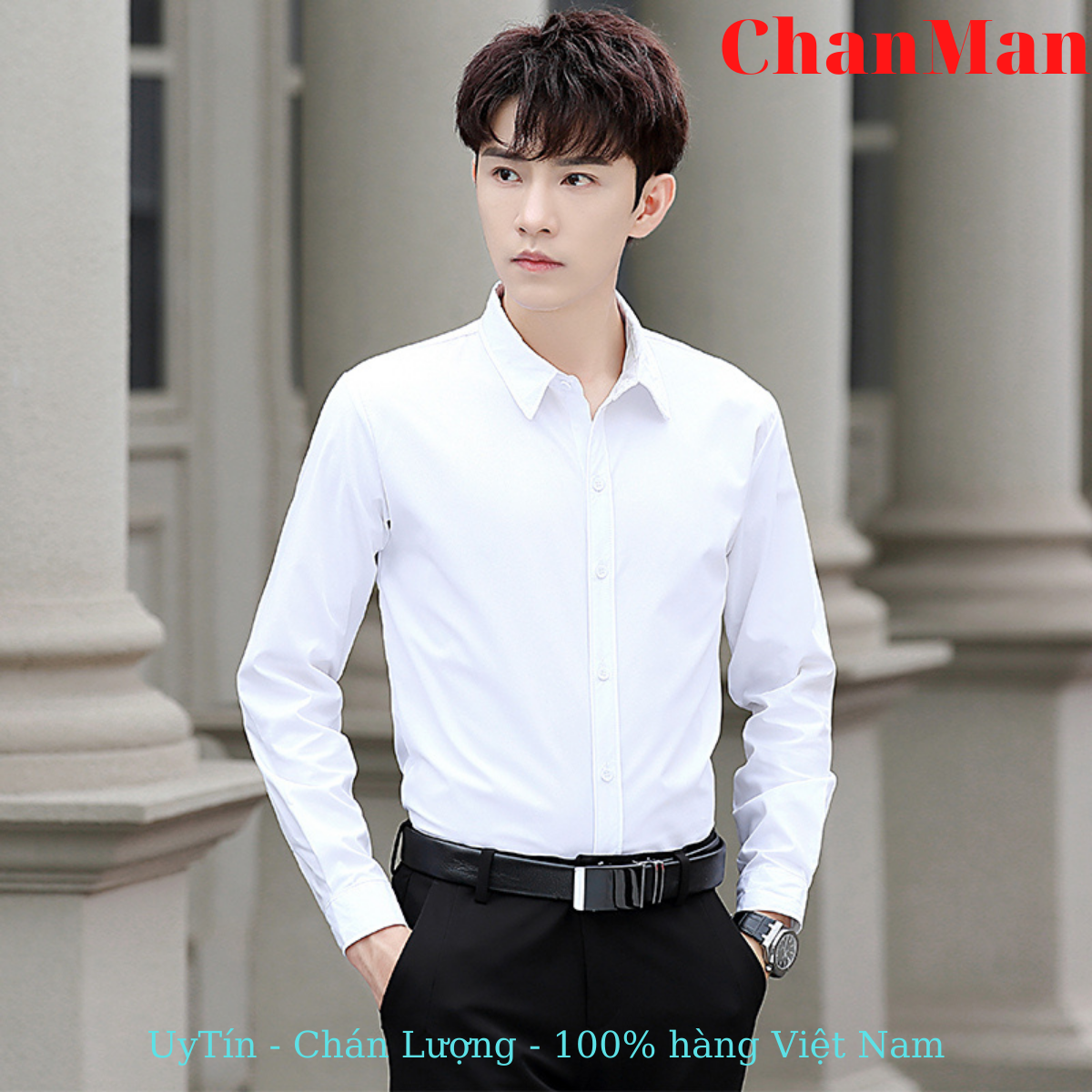 [3-5/8 Hoàn Tiền 25%]Áo sơ mi nam công sở dài tay chất co giãn đứng dáng form ôm đẹp
