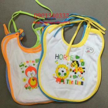 [HCM]Set 10 Yếm Ăn Dặm Cột Dây Chống Thấm Cho Bé Jou Jou Vuông