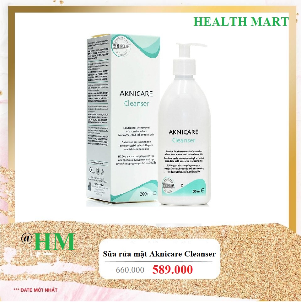 Gel rửa mặt cho da dầu mụn Aknicare Cleanser 200ml