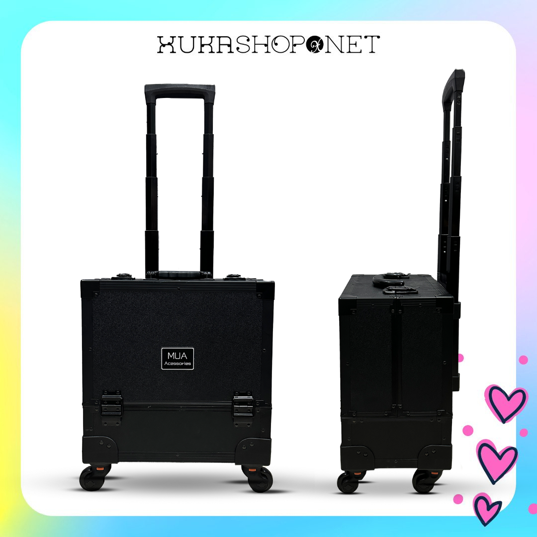 [Xukashop] Cốp kéo cứng MUA Accessories đựng đồ trang điểm cá chân cao cấp dạng vali kéo chuyên nghiệp 36 x 22 x 68 cm