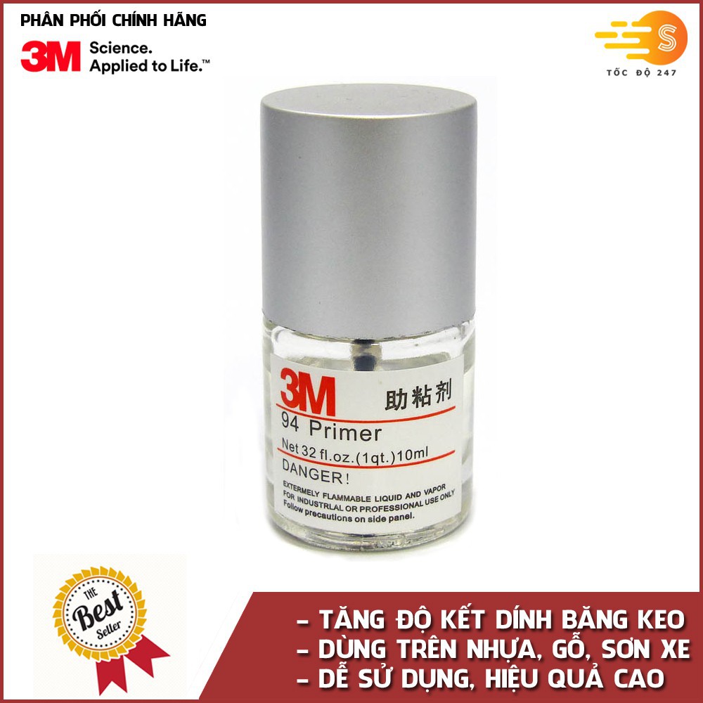 Dung Dịch Tăng Độ Bám Cho Keo 2 mặt 3M Primer 94 (lọ 10ml) Dùng Để Dán Phụ Kiện Ô Tô