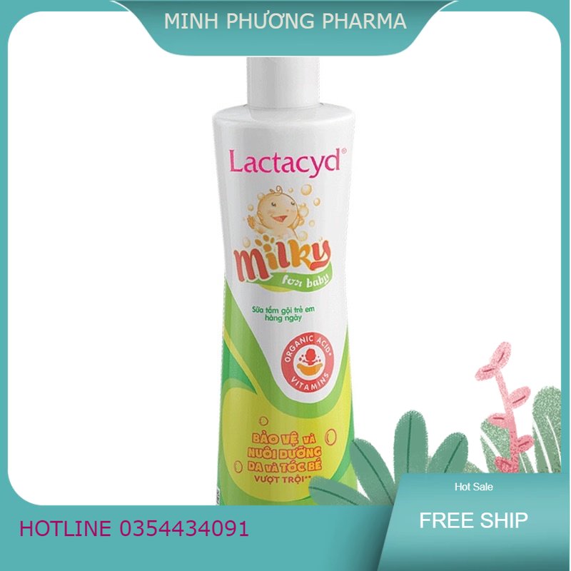 Sữa tắm , gội lactacyd milky chai 250ml