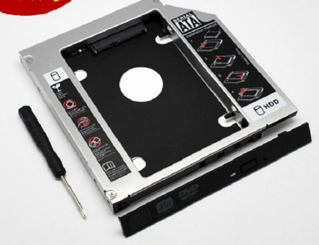 Caddy bay sata 3.0 - 9.5mm gắn thêm ổ cứng hdd ssd cho laptop - tặng tovit