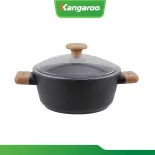 Nồi nhôm có nắp - Đáy từ - Size 24cm Kangaroo KG218 - Hàng chính hãng