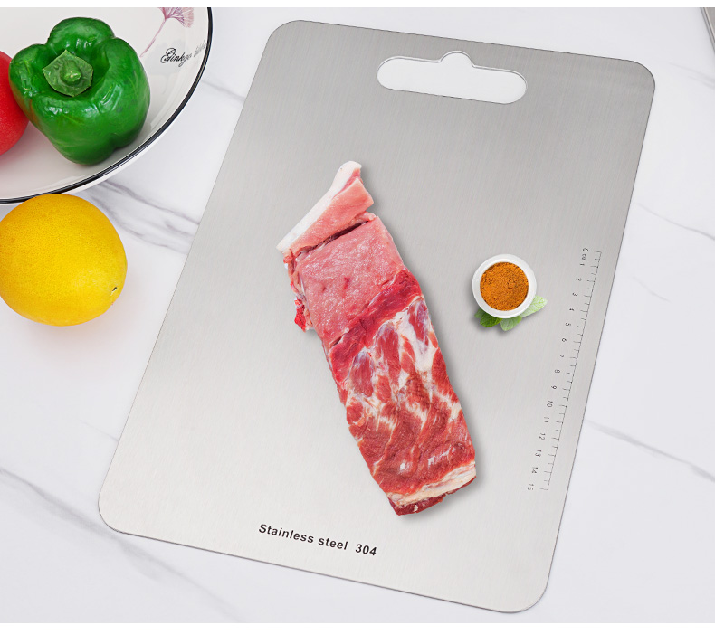 [HÀNG HOT 9.9 ]Thớt inox 304 , Thớt inox cao cấp , Thớt inox loại to 34x24cm ,Thớt kháng khuẩn chống ẩm mốc , Không gây cùn DAO, an toàn sức khỏe , Mua thớt inox ở đâu