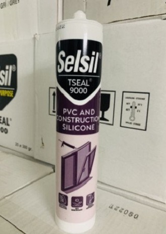 Keo silicone trung tính chịu nhiệt dán kính, kim loại, gạch men, chống thấm, chống dột Selsil TSEAL 9000 300ml