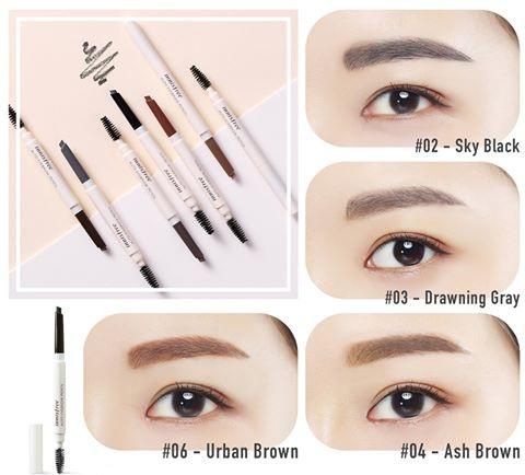 Chì Kẻ Lông Mày 2 Đầu (Đầu bút kẻ - đầu chổi tán)