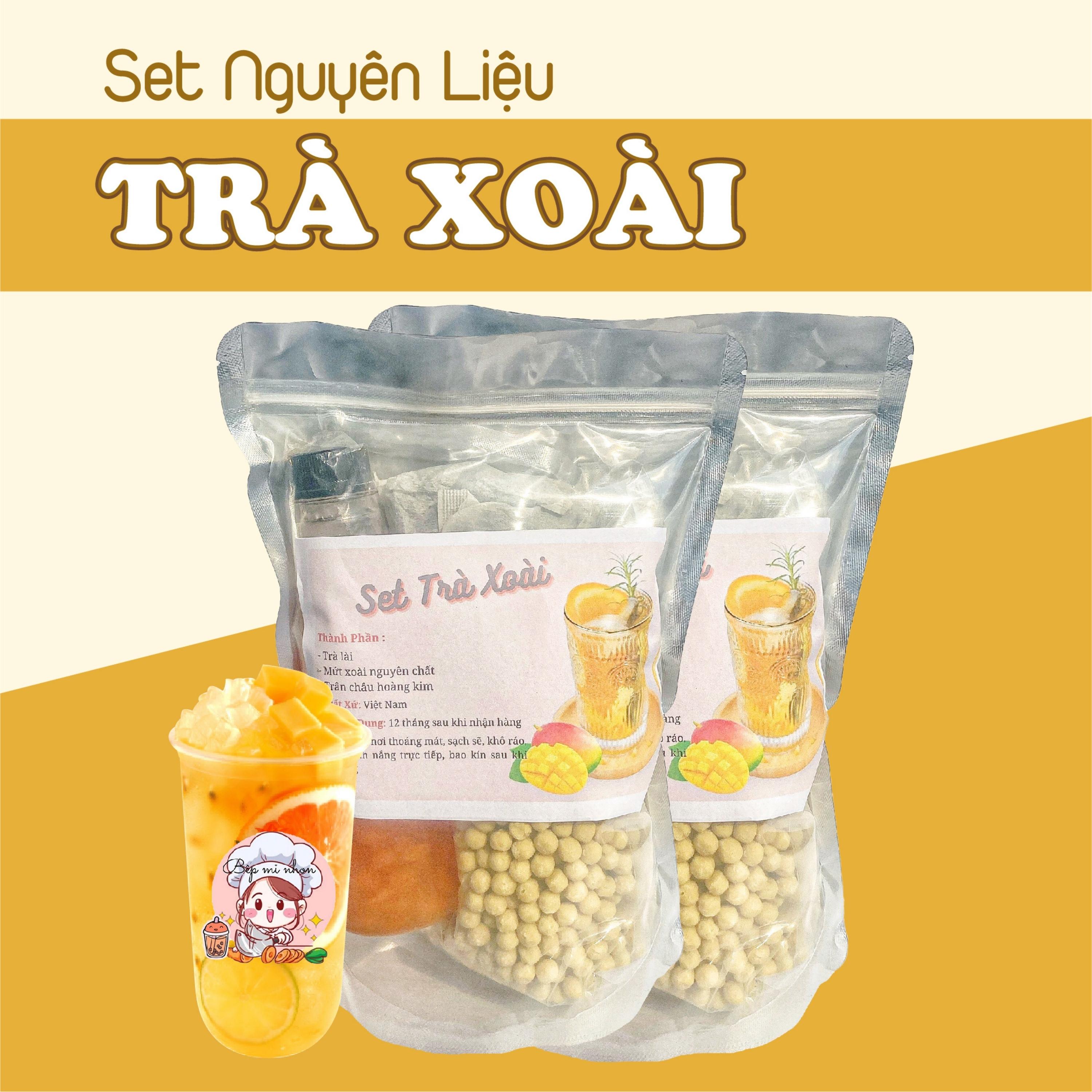 Set nguyên liệu pha trà xoài nấu được 65- 70 ly - nguyên liệu bếp cute official