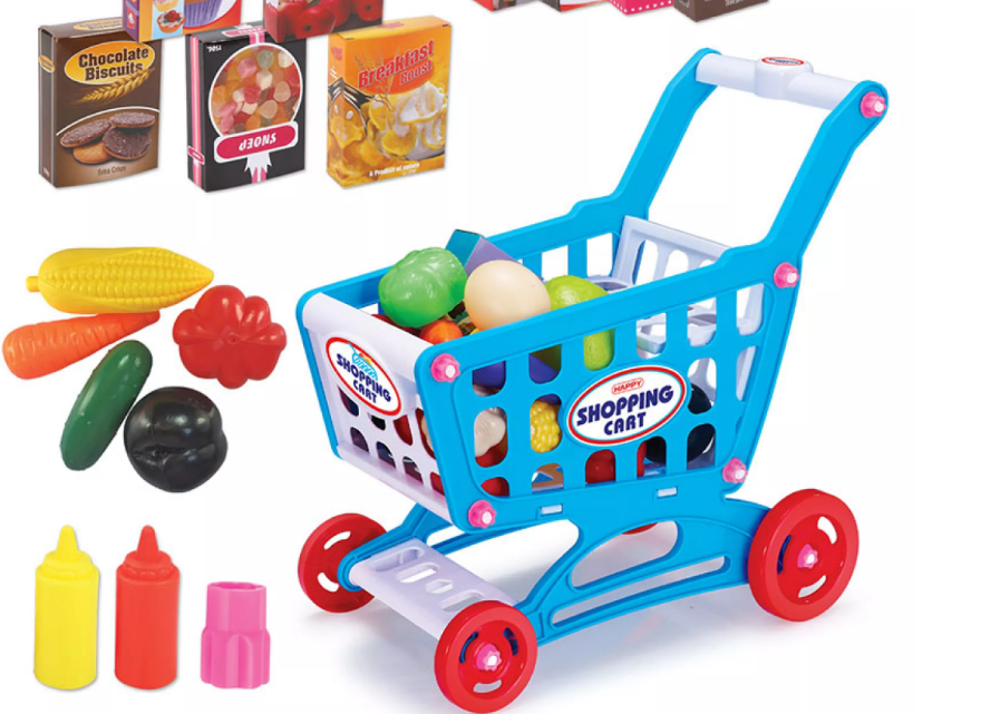 Đồ chơi cho béBộ đồ chơi siêu thị cho bé kèm xe đẩy tiện dụng, giáo dục tính sáng tạo và nhanh nhạy cho bé