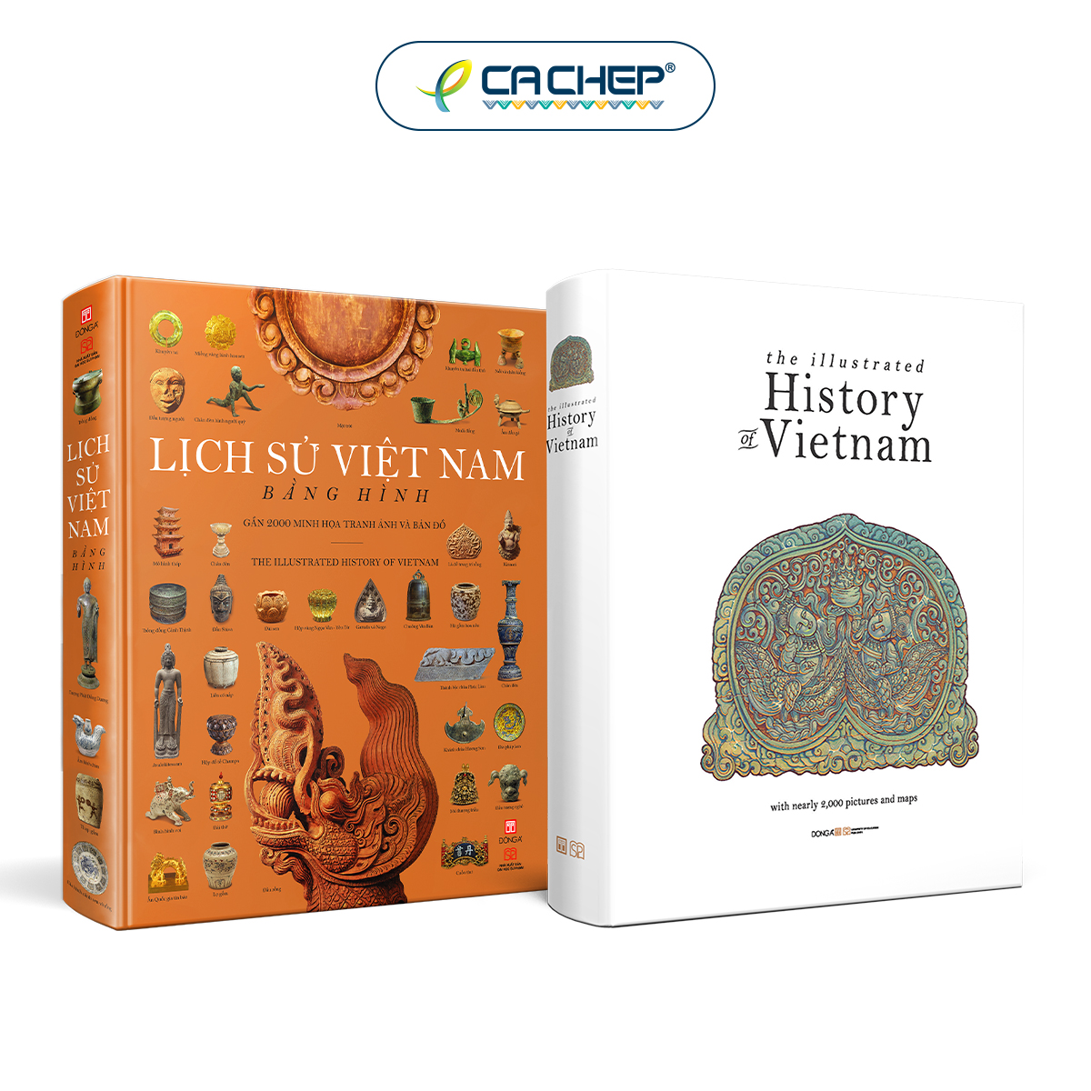 Cá Chép - Combo 2 cuốn: Lịch sử Việt Nam bằng hình + The Illustrated History of Vietnam - Lịch sử Việt Nam bằng hình (Phiên bản tiếng Anh)